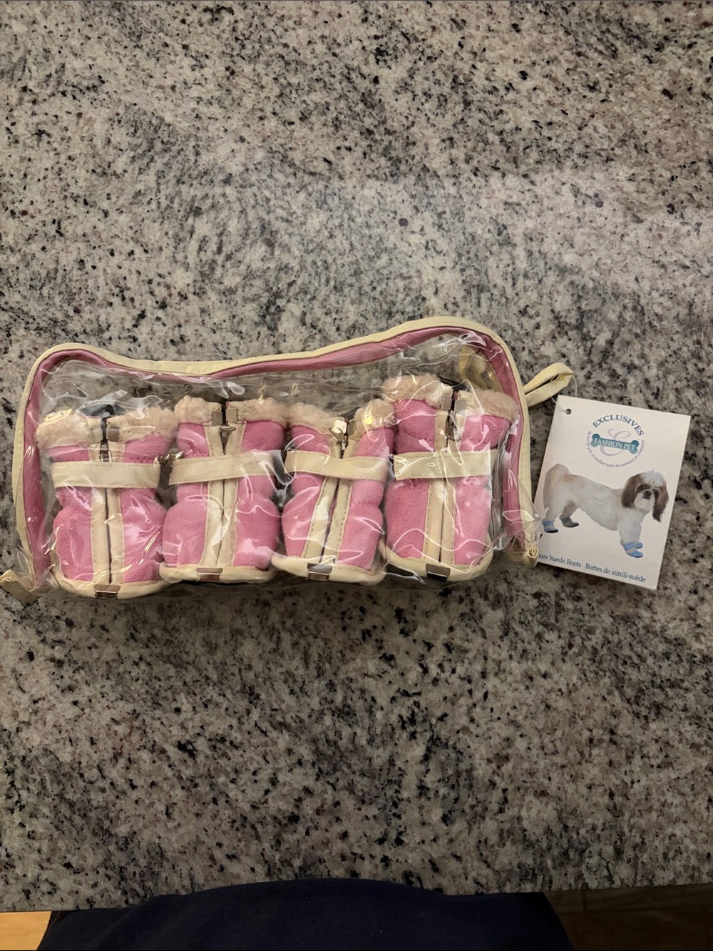 Fashion Pet Pink Dog Booties - Pack of 4